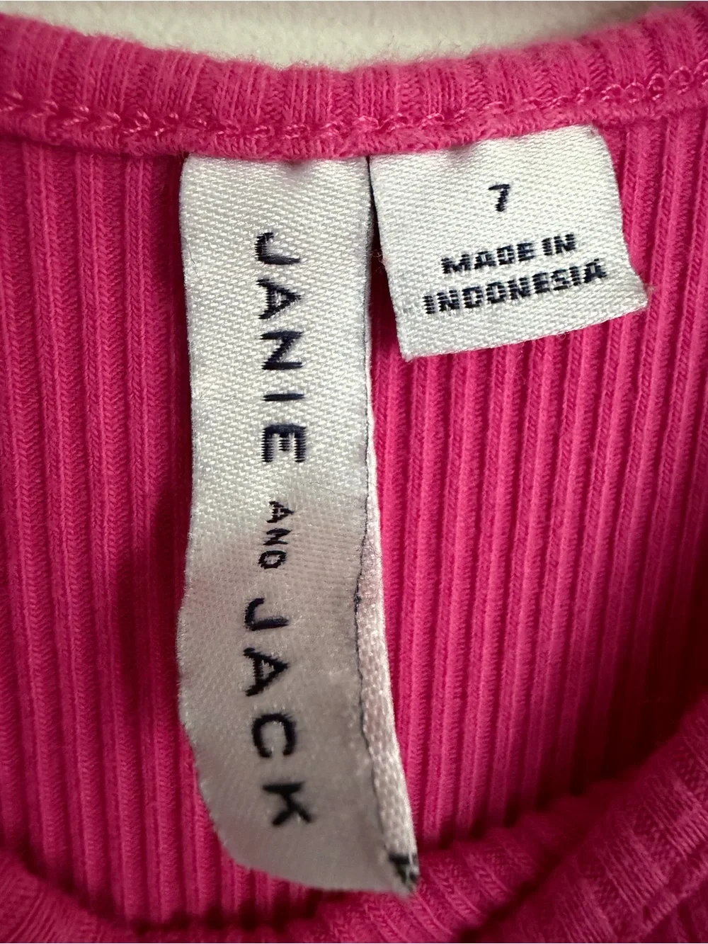 Janie and Jack Ruffle Sleeve Pink Dress Girls 7